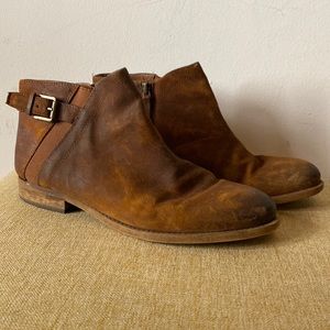 Franco Sarto Distressed Suede Booties